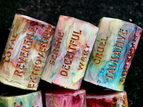 Vices & Virtues Personality Dice - Watercolour