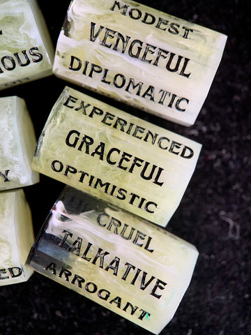 Vices & Virtues Personality Dice - Golden Swirls