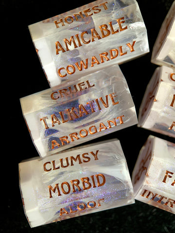 Vices & Virtues Personality Dice - Ghost Spores