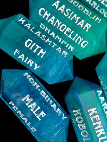 Character Creation Dice - Teal Waters III