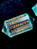 Character Creation Dice - Aquamarine (gold ink)